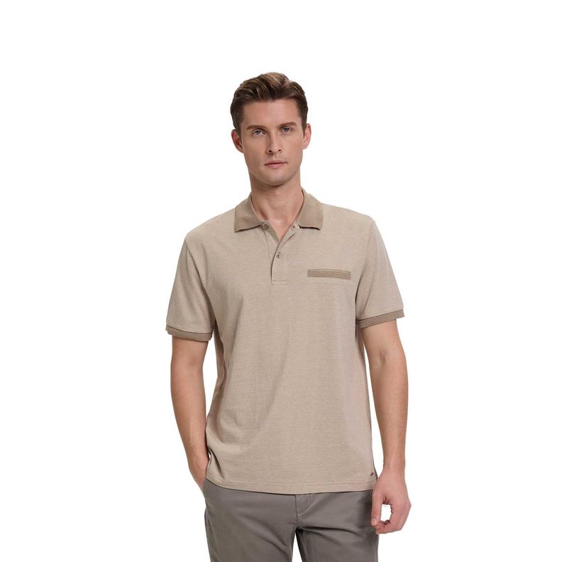 Polera Hombre Lisa Kaki Fashion's Park-0