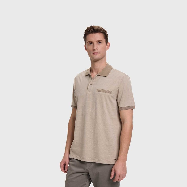 Polera Hombre Lisa Kaki Fashion's Park-1