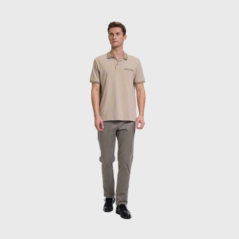 Polera Hombre Lisa Kaki Fashion's Park-3