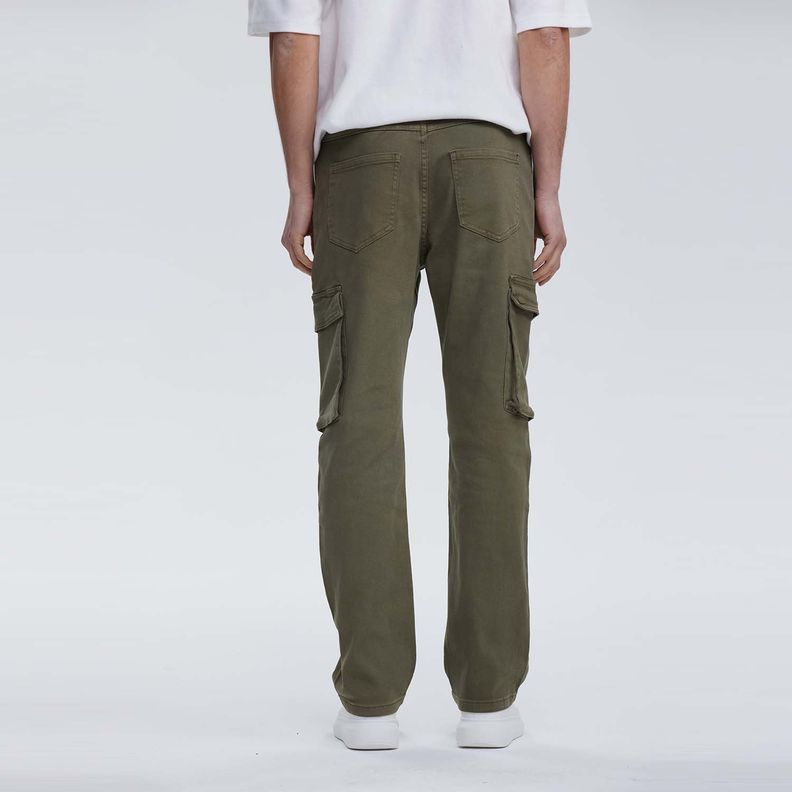 Jeans Hombre Cargo Lavado Verde-2