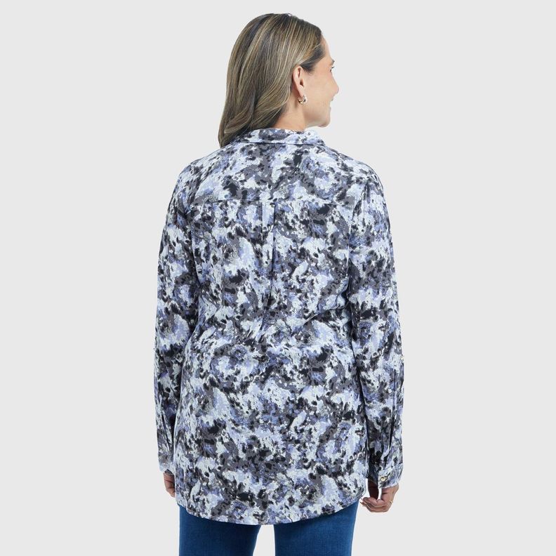 Blusa Mujer Lisa Estampada Negro / Blanco-1