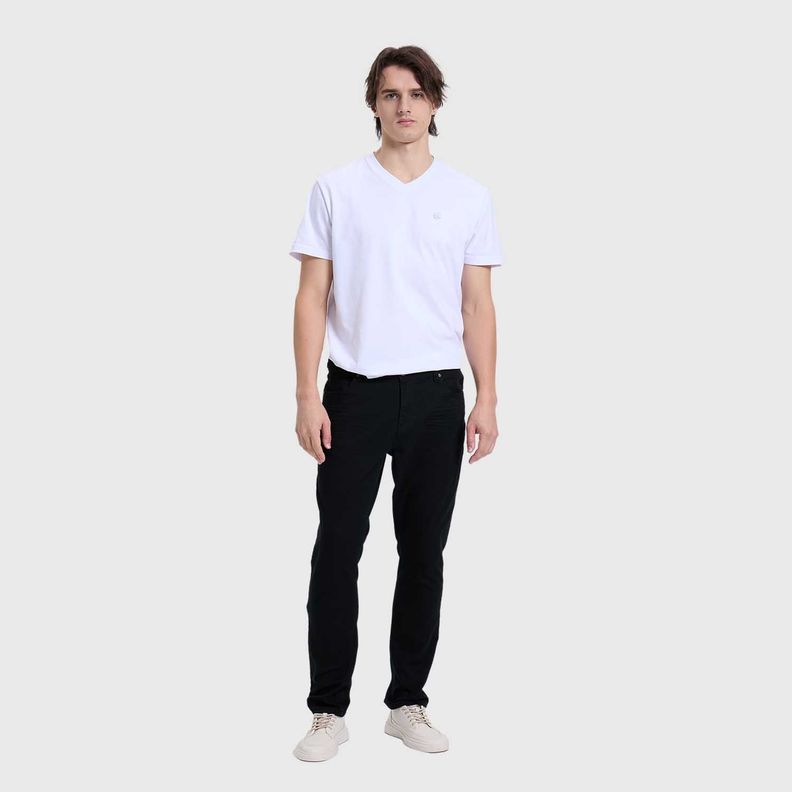 Jeans Hombre Slim Color Negro-3