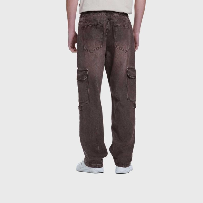 Jeans Hombre Cargo Recto Cafe-2