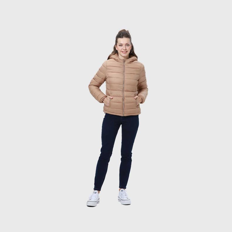 Parka Mujer Interior Chiporro Camel-3