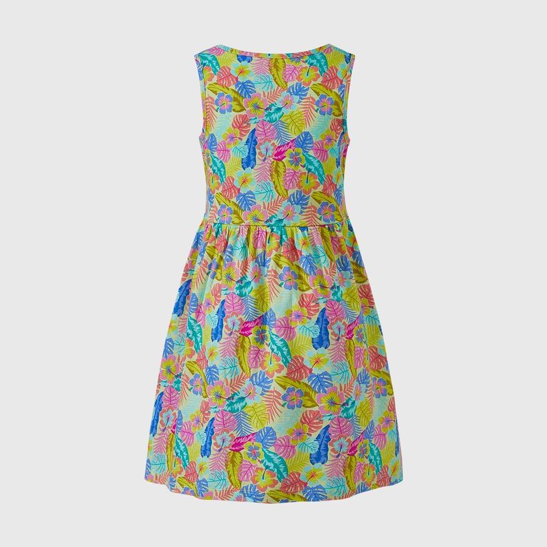 Vestido Niña Full Print Verde Claro Fashion's Park-1
