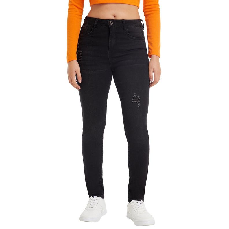 Jeans Mujer Super Skinny Lia Negro-0
