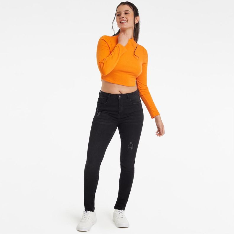 Jeans Mujer Super Skinny Lia Negro-3
