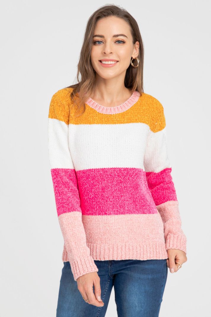 Sweater Color Block Juvenil-0