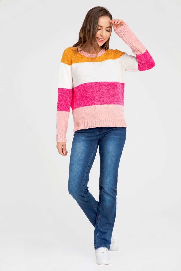 Sweater Color Block Juvenil-3