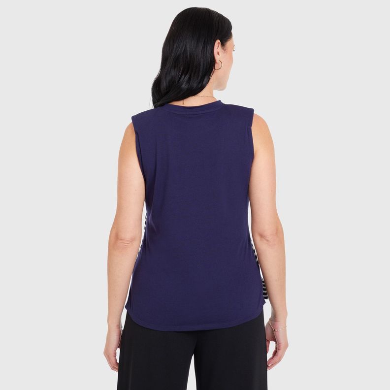 Polera Aplicación Azul Mujer-2