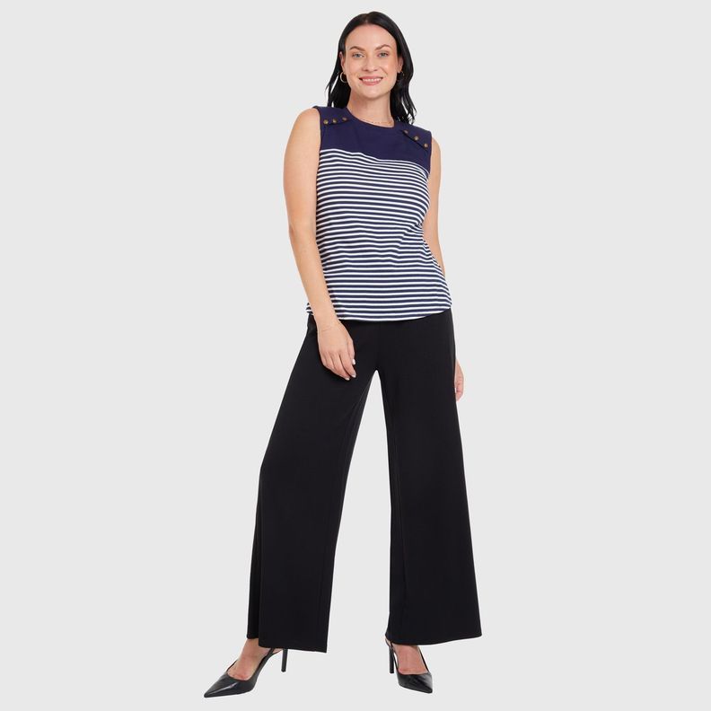 Polera Aplicación Azul Mujer-3