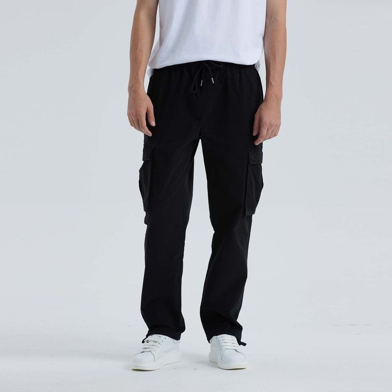 Pantalón Hombre Cargo Tapeta Negro Fashion´s Park-0