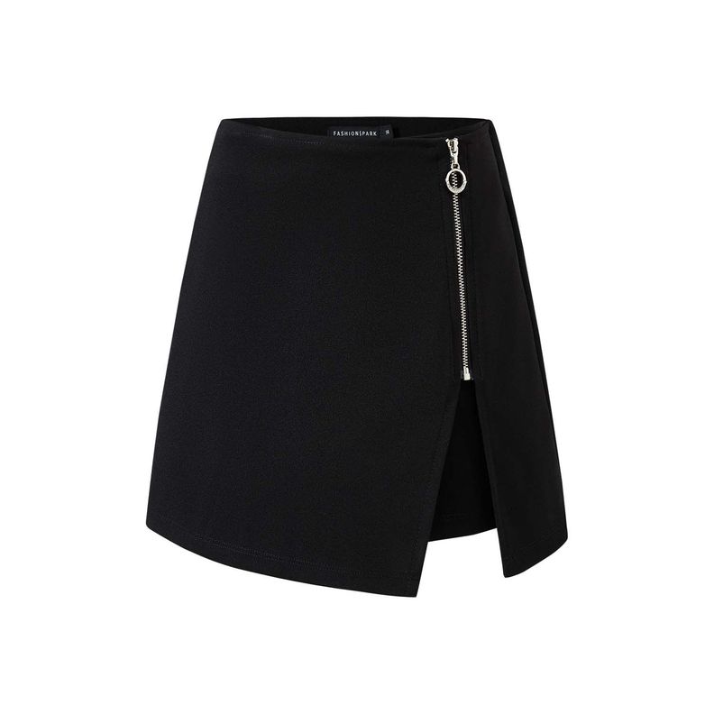 Falda Niña Short Lino Amarras Negro Fashion's Park-0