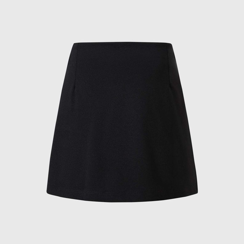 Falda Niña Short Lino Amarras Negro Fashion's Park-1