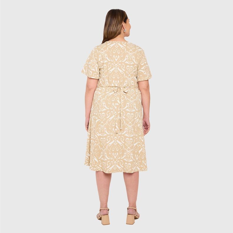 Vestido Mujer Full Rapport Beige Claro Fashion's Park-1