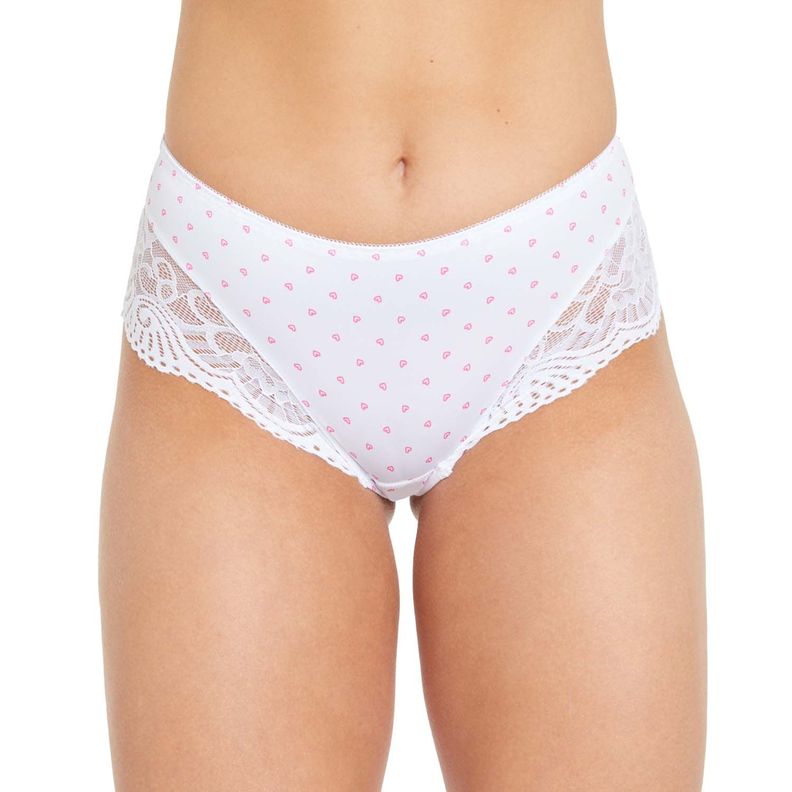 Calzón Pantaleta Encaje Blanco Mujer-0