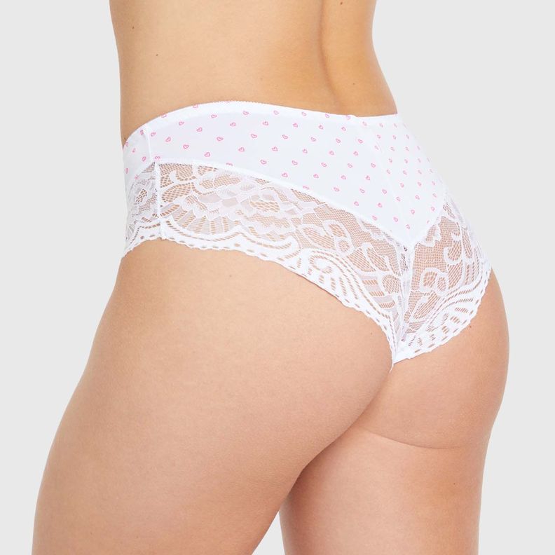 Calzón Pantaleta Encaje Blanco Mujer-1