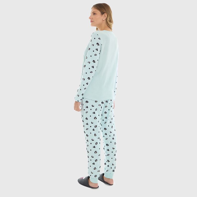 Pijama Mujer Polar Aqua-1