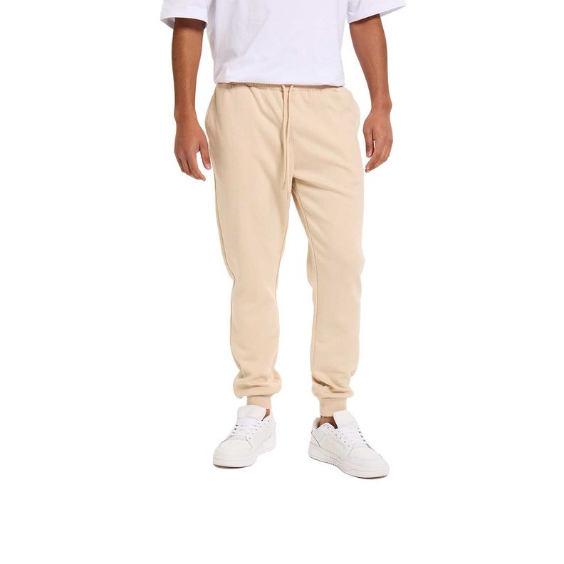 Pantalón Buzo Hombre Jogger Básico Beige I Fashion's Park-0