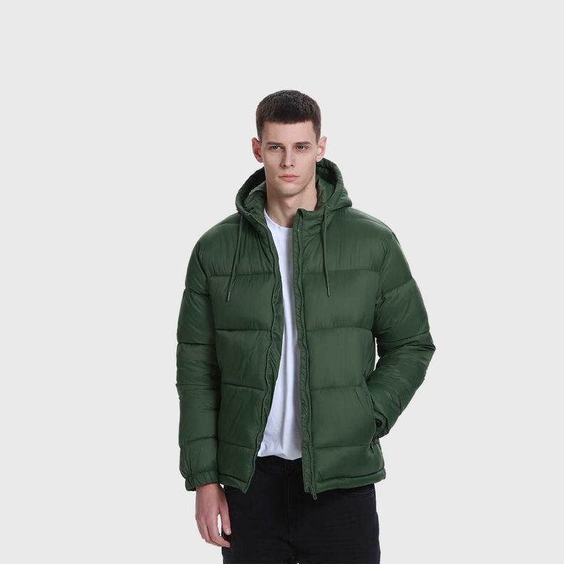 Parka Hombre Básica Lisa Verde Fashion's Park-1