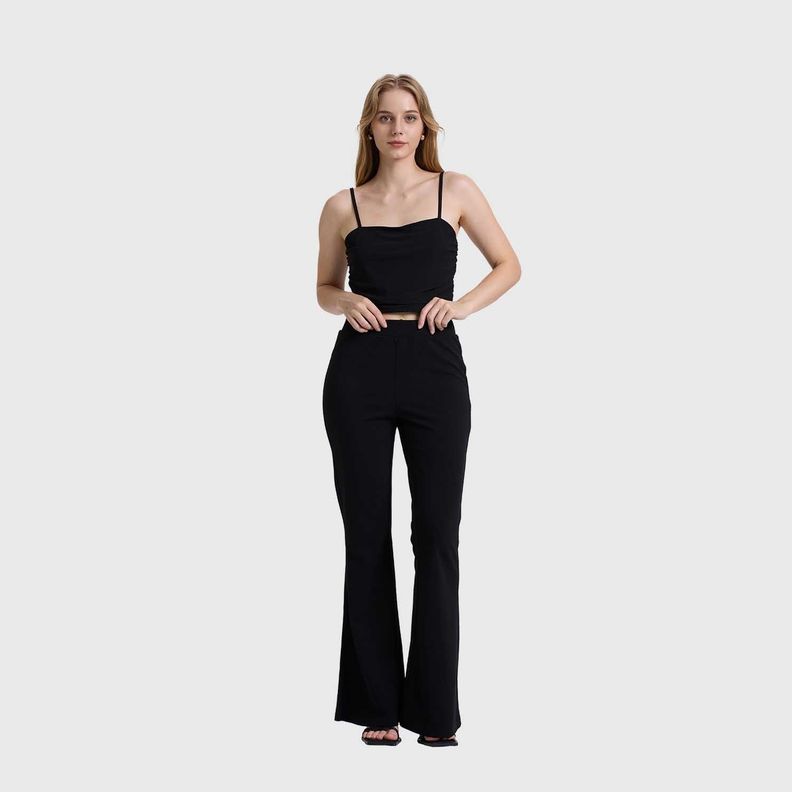 Pantalón Mujer Palazzo Negro Fashions Park-3
