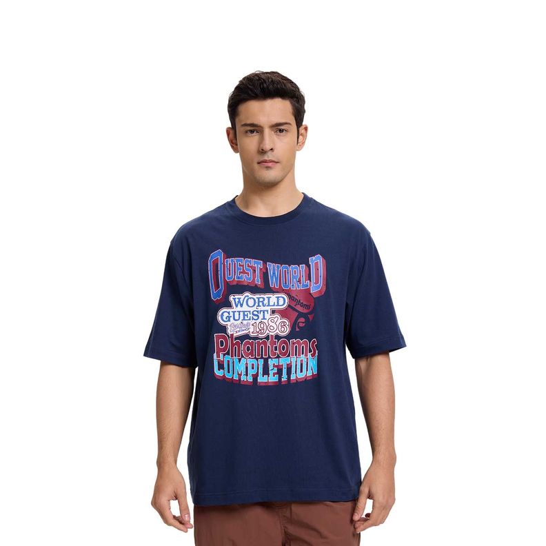 Polera Hombre Juvenil Print Azul Fashion's Park-0
