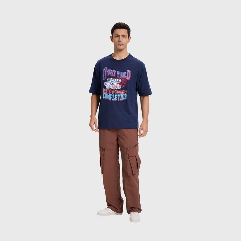 Polera Hombre Juvenil Print Azul Fashion's Park-3