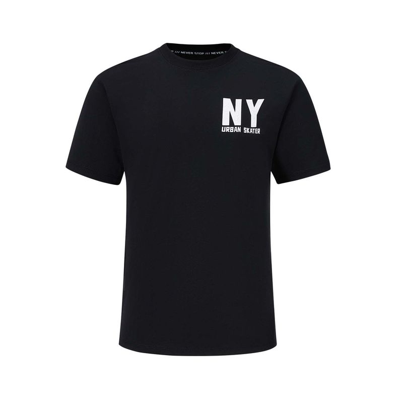 Polera Niño College Oversize Negro Fashion's Park-0