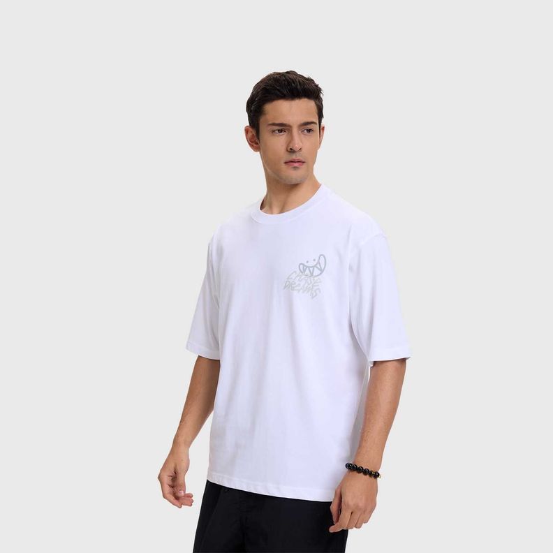 Polera Hombre Print Graffiti Blanco I Fashion's Park-1