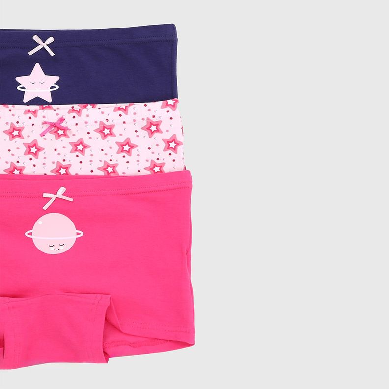 Calzón Niña Tripack Short Rosado I Fashion's Park-1