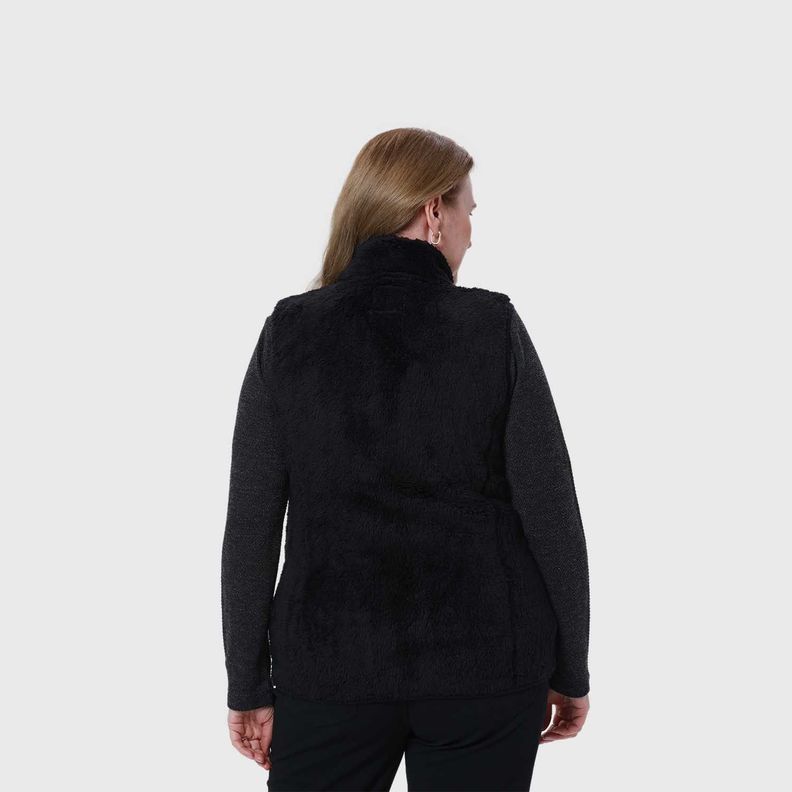 Polar Mujer Peludo Estilo Montgomery Negro Fsp Iv-2