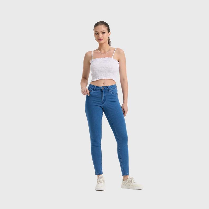 Jeans Mujer Super Skinny Emilia Azul Fashion's Park-3