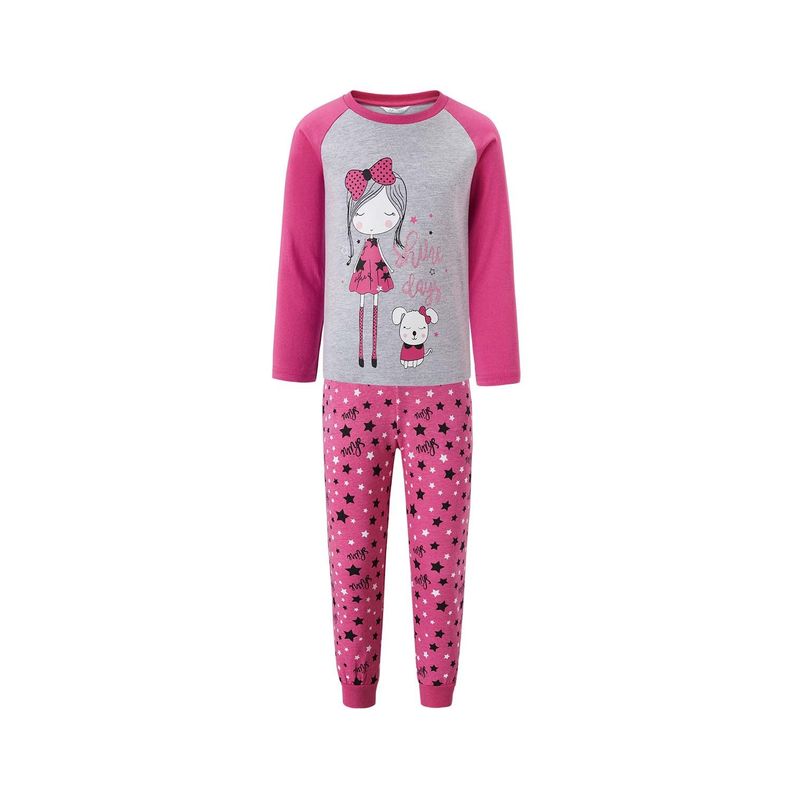 Pijama Niña Print Gris Melange Fashion's Park-0