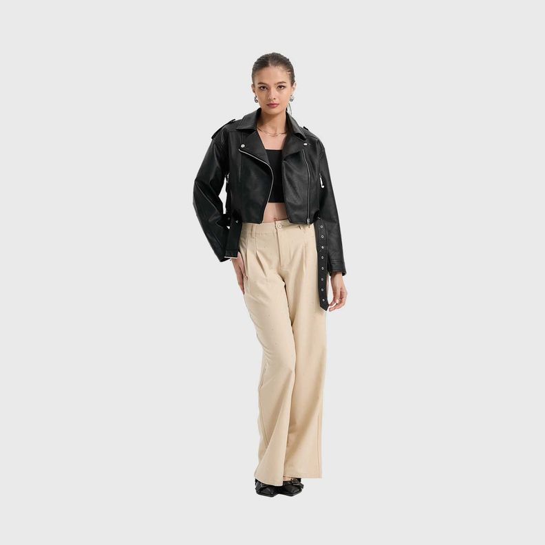 Chaqueta Mujer Biker Negro II Fashion's Park-3