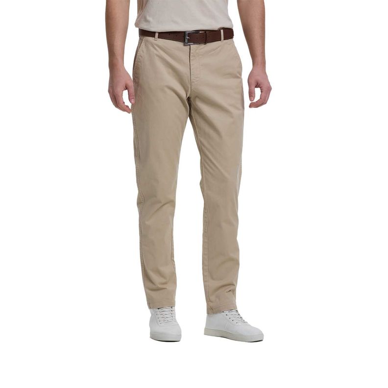 Pantalón Hombre Chino Cinturon Beige Fashion's Park-0