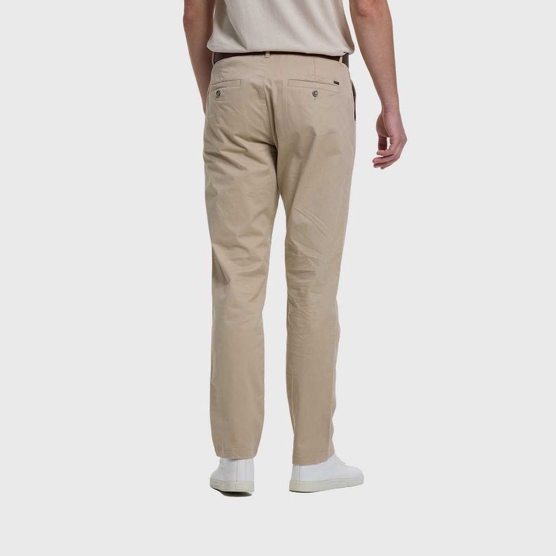 Pantalón Hombre Chino Cinturon Beige Fashion's Park-2