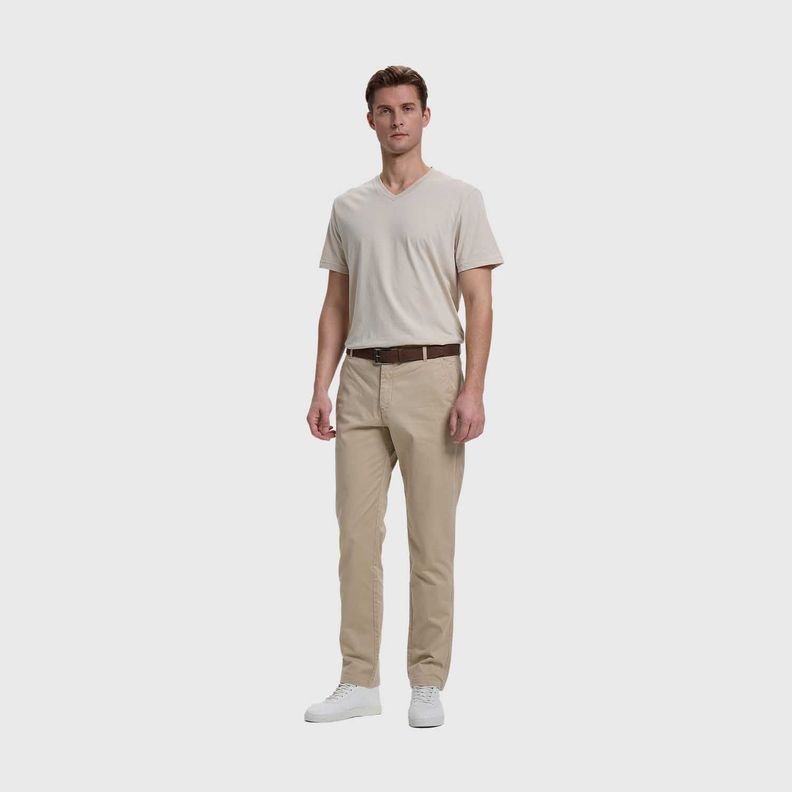 Pantalón Hombre Chino Cinturon Beige Fashion's Park-3