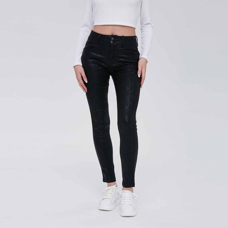 Jeans Mujer Mom Line Canesú Azul Claro-0