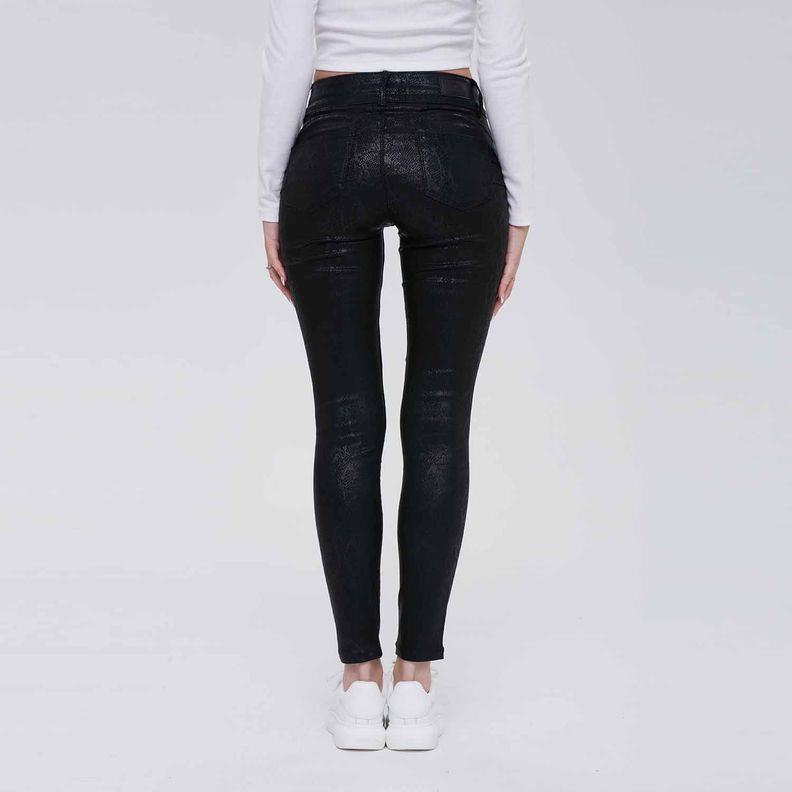 Jeans Mujer Mom Line Canesú Azul Claro-5