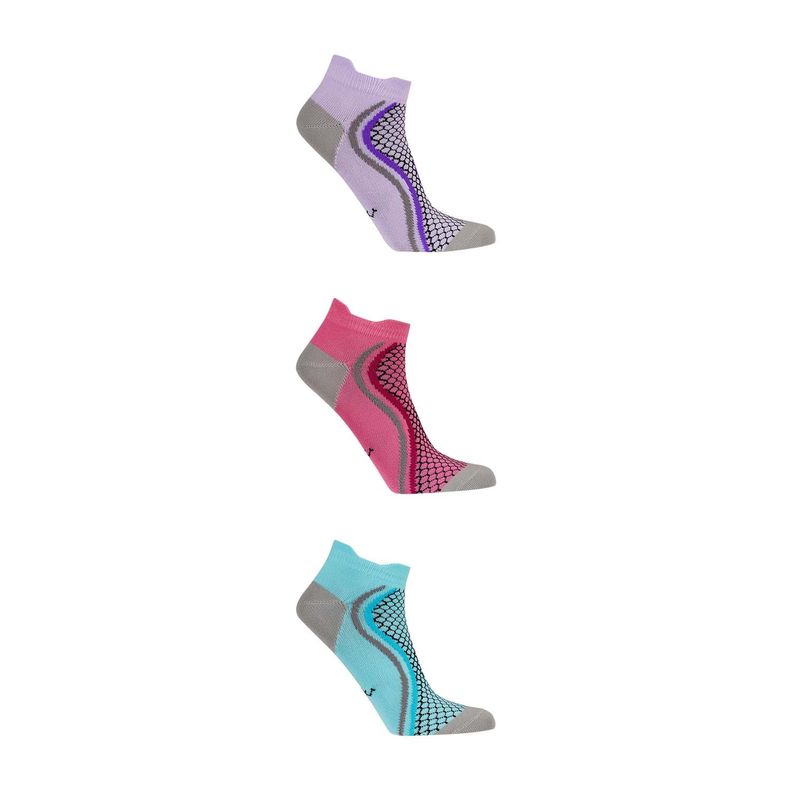 Calceta Deportiva Mujer Tripack Rosa Fashion's Park-0