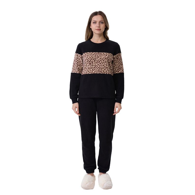 Pijama Mujer Polar Negro I Fashion´s Park-0