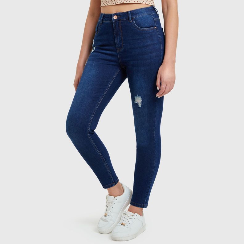 Jeans Super Skinny Lia Azul Oscuro Mujer-1