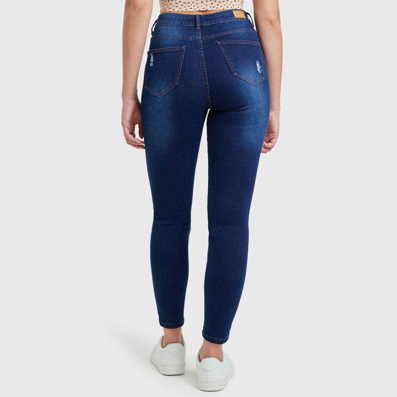 Jeans Super Skinny Lia Azul Oscuro Mujer-2