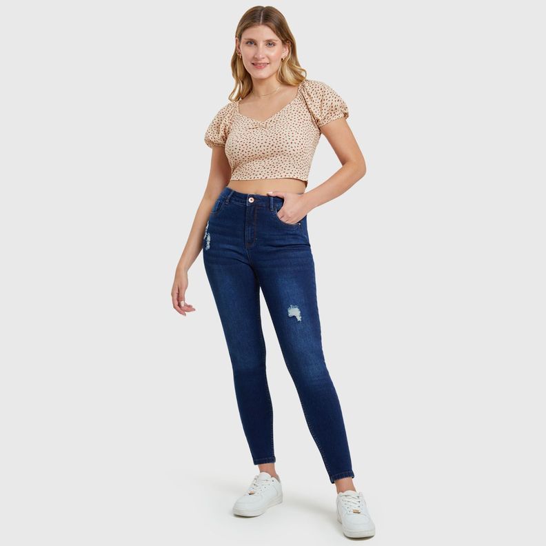 Jeans Super Skinny Lia Azul Oscuro Mujer-3