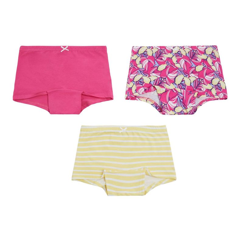 Calzón Tripack Short Rosado Niña-0