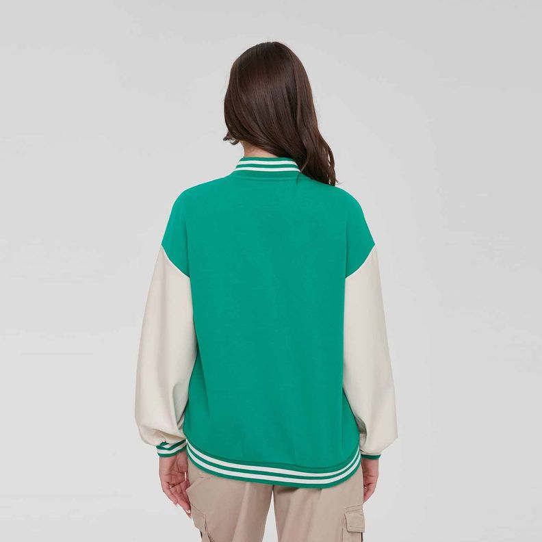 Chaqueta Mujer Bomber Verde-5