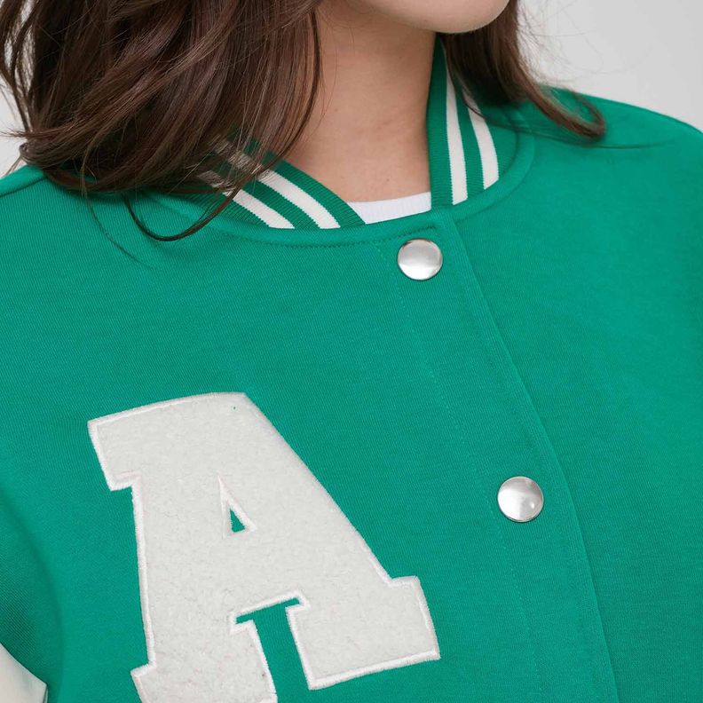 Chaqueta Mujer Bomber Verde-7