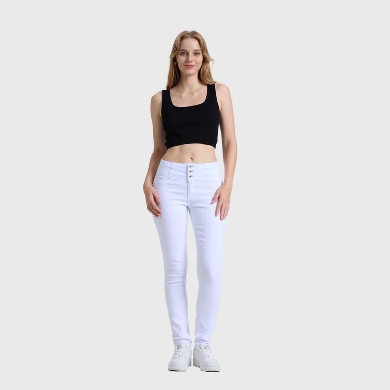 Jeans Mujer Skinny Castilla Blanco Fashions Park-3