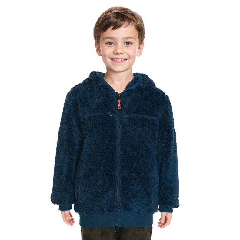 Polar Niño Liso Peludo Azul Piedra Fashion´s Park-0