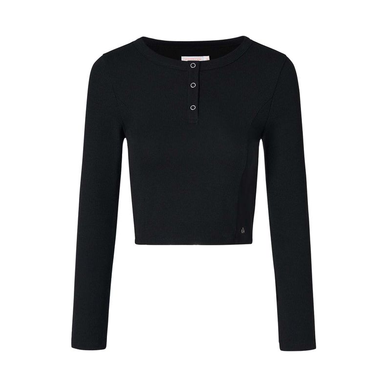 Polera Niña Con Botones Negro Fashion's Park-0